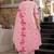 Pink chanderi butti printed kurta pant set