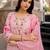 Pink chanderi butti printed kurta pant set