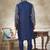 Blue colour cotton with embroidery work kurta pajama menswear collections