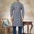 Teal blue colour cotton with embroidery work kurta pajama menswear collections