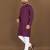 Wine rayon embroidered sqeuence work kurta pajama set