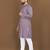 Lavender rayon embroidered sqeuence work kurta pajama set