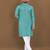 Teal green  rayon embroidered sqeuence work kurta pajama set