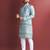 Sky blue amboj work cotton kurta set for men