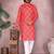Red cotton sequin kurta set