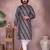 Grey cotton sequin kurta set