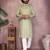 Green printed work festival wear cotton readymade kurta pajama