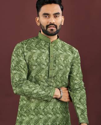Green digital print kurta 2