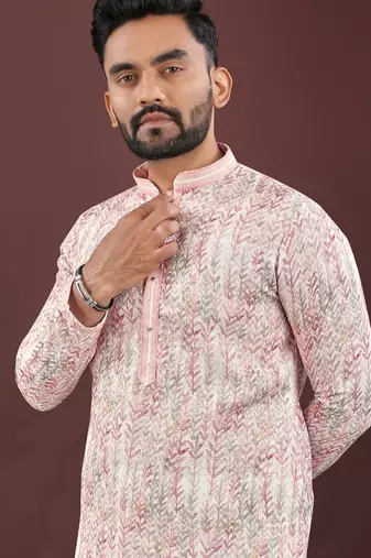 Pink digital print kurta