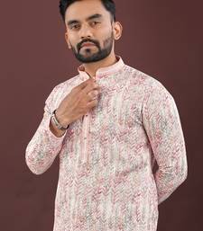 Pink digital print kurta