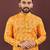 Dark yellow digital print kurta