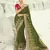 mehandi dola viscose saree with silk blend blouse
