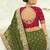 mehandi dola viscose saree with silk blend blouse