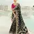 black dola viscose saree with silk blend blouse
