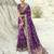 jamli purple dola viscose saree with silk blend blouse