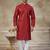 Red colour silk with embroidery work kurta cotton pajama menswear collection