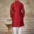 Red colour silk with embroidery work kurta cotton pajama menswear collection