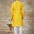 Yellow colour silk with embroidery work kurta cotton pajama menswear collection