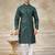 Green colour silk with embroidery work kurta cotton pajama menswear collection