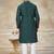 Green colour silk with embroidery work kurta cotton pajama menswear collection