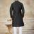 Black colour silk with embroidery work kurta cotton pajama menswear collection