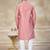 Pink colour silk with embroidery work kurta cotton pajama menswear collection
