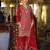 Red heavy chinon silk full stitched free size upto 44 palazzo suits