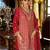 Red heavy chinon silk full stitched free size upto 44 palazzo suits