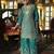 Blue heavy chinon silk full stitched free size upto 44 palazzo suits