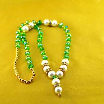 Beads Polki Kundun Moti Mala Size-17"Inch  2