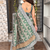 Green kashmiri style digital printed saree with unstitched blouse