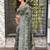 Green kashmiri style digital printed saree with unstitched blouse