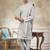 Grey pure silk with embroidery work kurta pajama with dupatta menswear collection