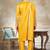 Yellow pure silk with embroidery work kurta pajama with dupatta menswear collection