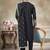 Black pure silk with embroidery work kurta pajama with dupatta menswear collection