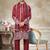 Red pure silk with embroidery work kurta pajama with dupatta menswear collection