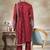 Red pure silk with embroidery work kurta pajama with dupatta menswear collection