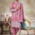 Pink pure silk with embroidery work kurta pajama with dupatta menswear collection