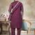 Purple pure silk with embroidery work kurta pajama with dupatta menswear collection