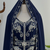 Elegant Navy Blue Hand Embroidered Stitched Kaftan with Belt and Dupatta | Suited for all occasion