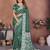 Green Color Zari Weaving Viscose Silk Blend Saree