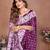 Plum Color Zari Weaving Viscose Silk Blend Saree