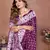 Plum Color Zari Weaving Viscose Silk Blend Saree
