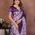 Purple Color Zari Weaving Viscose Silk Blend Saree
