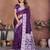 Purple Color Zari Weaving Viscose Silk Blend Saree