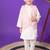boys pink embroidered jacket kurta pant set