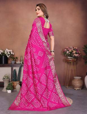 Pink Color Saree Zari Weaving Dola Silk blend Saree 4
