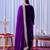 Women straight royal purple velvet embroidery kurta set