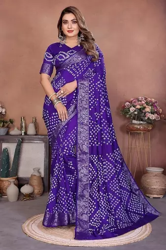 Purple Color Saree Zari Weaving Dola Silk Blend Saree