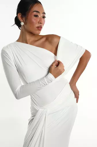 White lycra dress